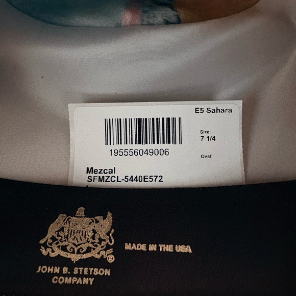 NEW!! Stetson Mezcal 6X Cowboy Hat. Size 7 1/4. Color Sahara (like a like mocha) - Picture 7 of 7
